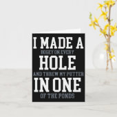 Ich machte ein Loch in einem Witz - Golfer Golf Lo Karte (Gelbe Blume)