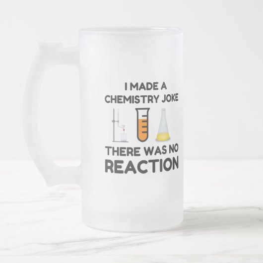 Ich machte einen Chemie-Joke Mattglas Bierglas (Links)
