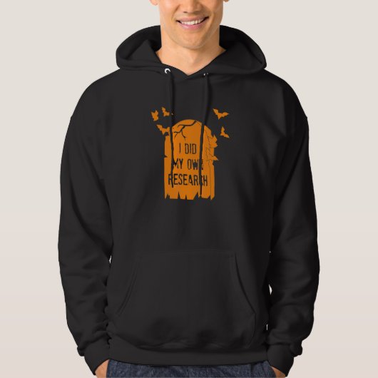 Ich machte mein eigenes Rück Gravestone Halloween- Hoodie (Vorderseite)