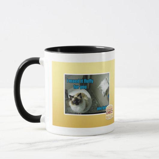 Ich maed es flaumiger Pelz Sie Tasse (Links)
