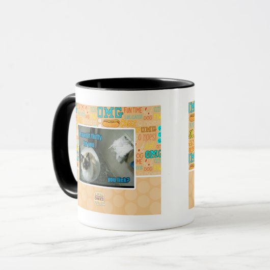 Ich maed es flaumiger Pelz Sie Tasse (Vorderseite Links)