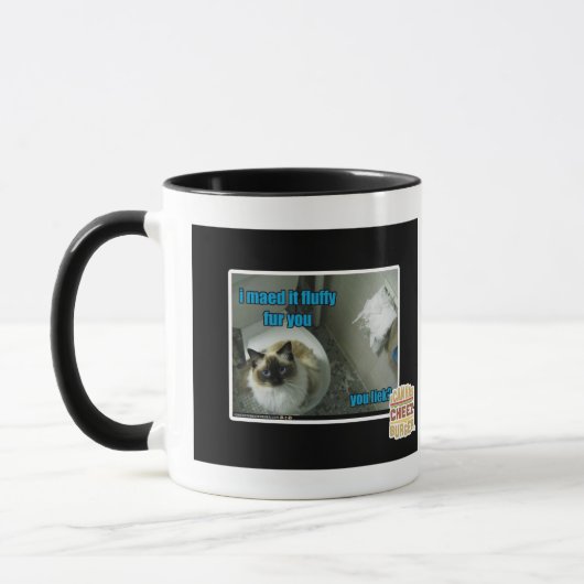 Ich maed es flaumiger Pelz Sie Tasse (Links)