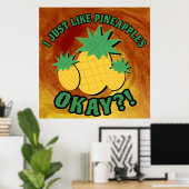 Ich mag Ananas einfach... Poster (Heimbüro)