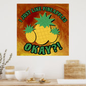 Ich mag Ananas einfach... Poster (Küche)