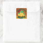Ich mag Ananas einfach... Quadratischer Aufkleber (Tasche)