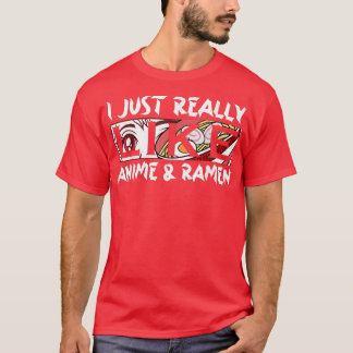 Ich mag Anime und Ramen Kawaii Manga444 T-Shirt