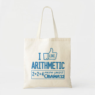 Ich mag Arithmetik - Pro-Obama-Taschen-Tasche Tragetasche