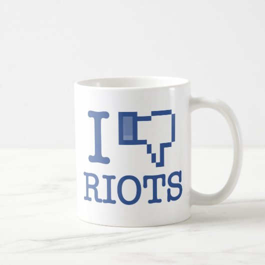 Ich mag Aufruhr nicht Kaffeetasse (Rechts)