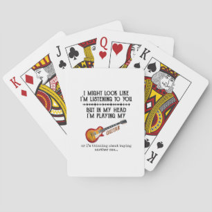 Ich mag aussehen, als höre ich dich, aber in meine spielkarten