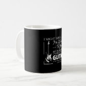 Ich mag aussehen, als höre ich dir Musikgitarre Kaffeetasse (Vorderseite Links)