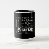 Ich mag aussehen, als höre ich dir Musikgitarre Tasse (Zentrum)