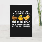 Ich mag aussehen, als höre ich dir zu - Huhn Karte (Vorderseite)