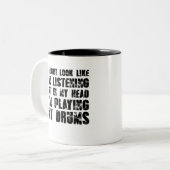 Ich mag aussehen, als höre ich zu, aber in meinem zweifarbige tasse (Vorderseite Links)