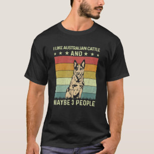 Ich mag australische Rinder Vielleicht 3 Personen T-Shirt