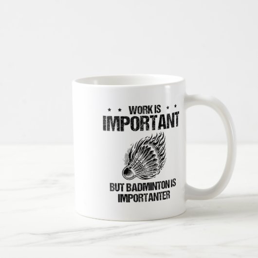 Ich mag Badminton Player Shuttle wirklich Kaffeetasse (Rechts)