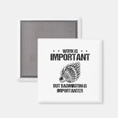 Ich mag Badminton Player Shuttle wirklich Magnet (Vorderseite/Rückseite)