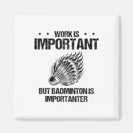 Ich mag Badminton Player Shuttle wirklich Magnet (Vorne)
