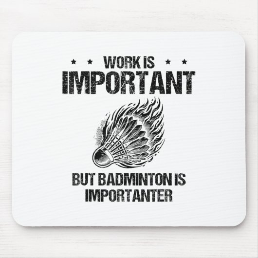 Ich mag Badminton Player Shuttle wirklich Mousepad (Vorne)