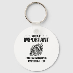Ich mag Badminton Player Shuttle wirklich Schlüsselanhänger