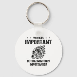 Ich mag Badminton Player Shuttle wirklich Schlüsselanhänger