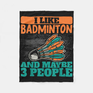 Ich mag Badminton und vielleicht 3 Leute Sport Shu Fleecedecke