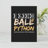 Ich mag Ball Python und vielleicht zwei Leute Save The Date (Stehend Vorderseite)