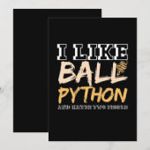 Ich mag Ball Python und vielleicht zwei Leute Save The Date (Vorne/Hinten)
