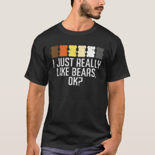 Ich mag Bären sehr gerne Niedlichen LGBT-Regenboge T-Shirt