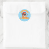 Ich mag Baseball-Puglife Runder Aufkleber (Tasche)