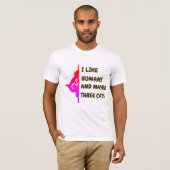 Ich mag Baseball-spähende Katze T-Shirt (Vorne ganz)