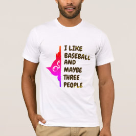 Ich mag Baseball-spähende Katze T-Shirt