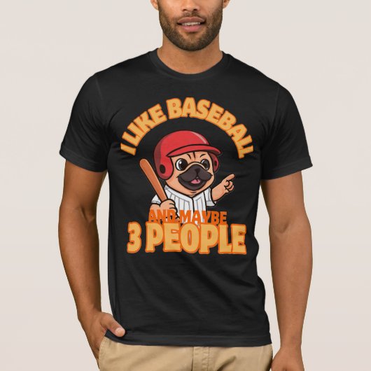Ich mag Baseball T-Shirt (Vorderseite)