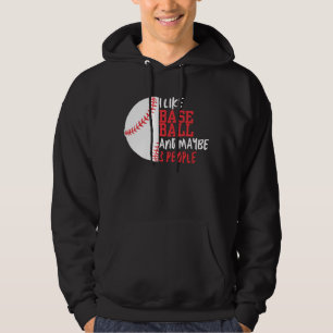 Ich mag Baseball und vielleicht 3 Leute Männer Hoodie
