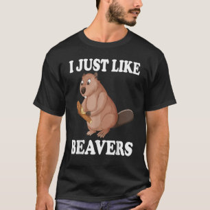 Ich mag Beavers Rodent Beaaver Vintag T-Shirt