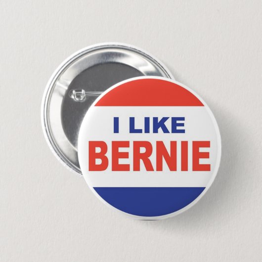 Ich mag Bernie Button (Vorne & Hinten)