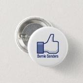 Ich mag Bernie-Sandpapierschleifmaschine-Daumen Button (Vorne & Hinten)