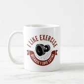 Ich mag Bewegung Kaffeetasse (Links)
