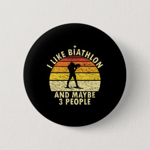 Ich mag Biathlon Funny Biathlonist Wintersport Cro Button