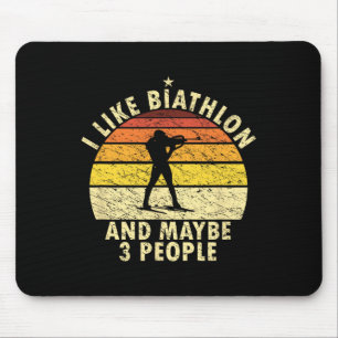 Ich mag Biathlon Funny Biathlonist Wintersport Cro Mousepad