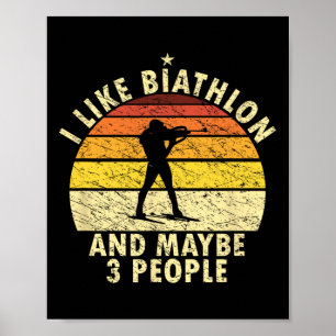 Ich mag Biathlon Funny Biathlonist Wintersport Cro Poster