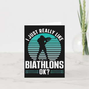 Ich mag Biathlons Ok Sports Biathlon Bi Karte