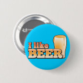 ICH MAG BIER-Alkohol-Getränkentwurf Button (Vorne & Hinten)