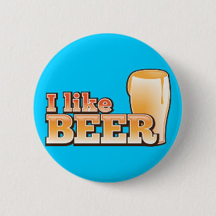 ICH MAG BIER-Alkohol-Getränkentwurf Button