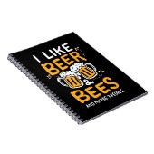 Ich mag Bier und Bienen Notizblock (Rechte Seite)