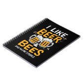 Ich mag Bier und Bienen Notizblock (Linke Seite)