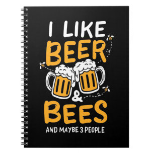 Ich mag Bier und Bienen Notizblock