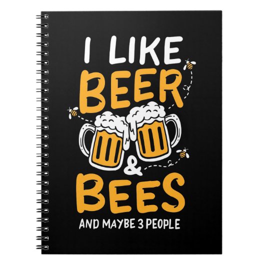 Ich mag Bier und Bienen Notizblock (Vorderseite)