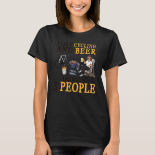 Ich mag Bier und Fahrrad und vielleicht 3 Leute Sp T-Shirt
