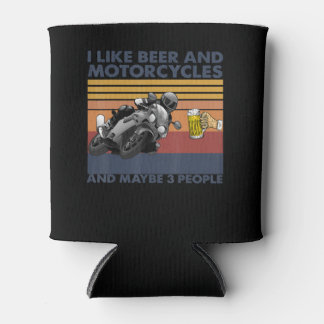 Ich mag Bier und Krafträder - Motorradgeschenk Dosenkühler