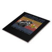 Ich mag Bier und Motorräder - Motorradgeschenk Fliese (Seite)